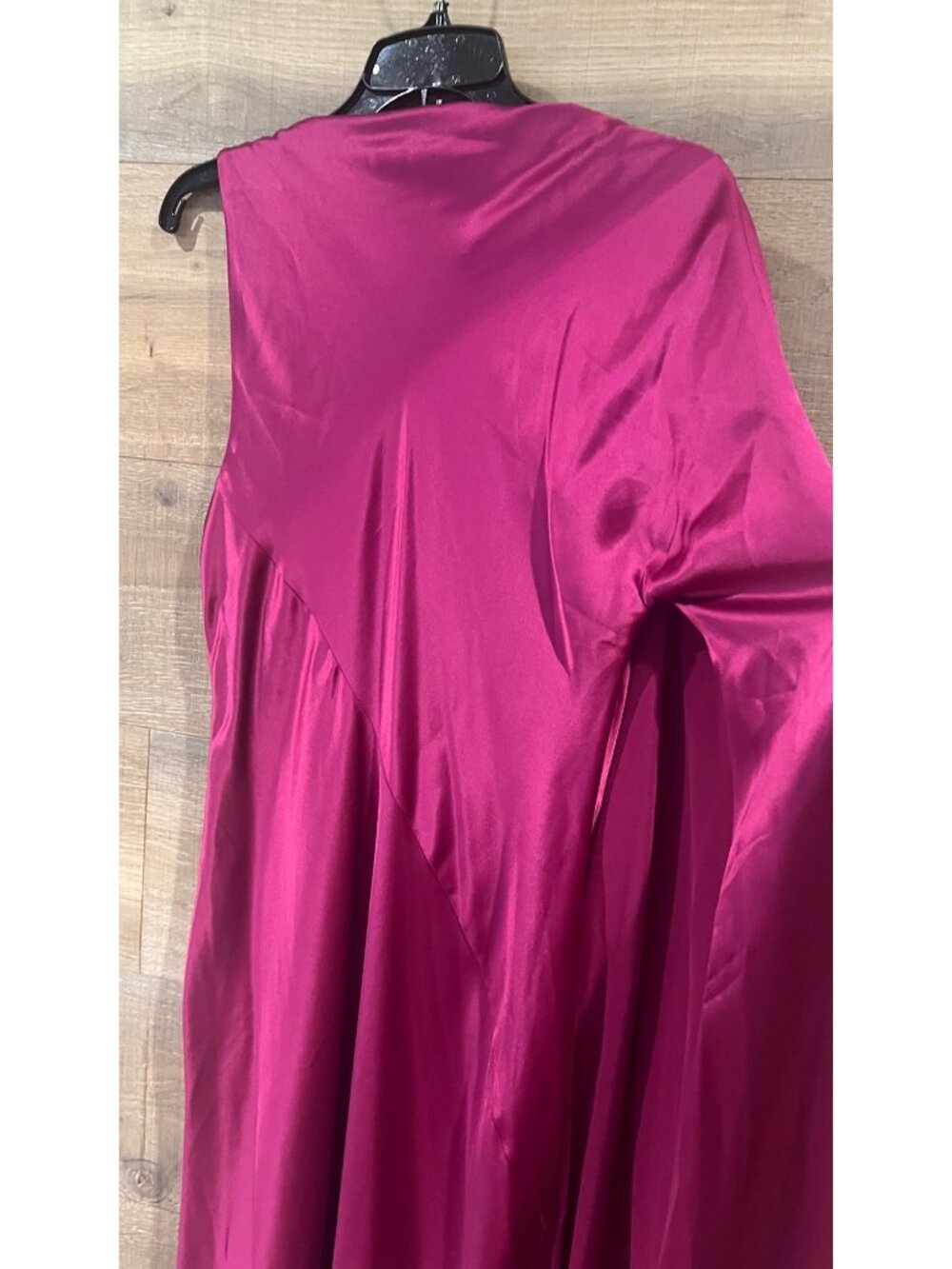 NWT Acler Ropley Drape Bias Cut fuchsia  Satin Maxi Cocktail Dress size US 10 - Picture 8 of 14